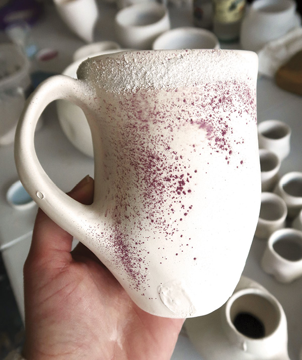 20 Finally, apply wax resist on areas of the piece where soda ash will be sprinkled to create a glassy, dripping effect once fired.