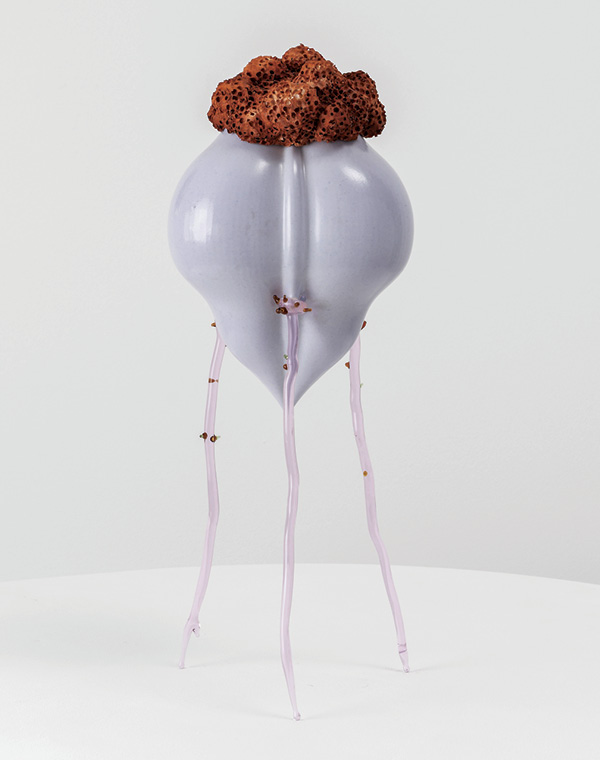 3 Djinn Jar, 15¾ in. (40 cm), porcelain, borosilicate glass, 2022.