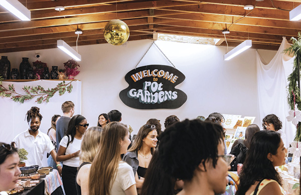 3 The interior of POT Gardens, the second space, during the annual Holiday Market.
